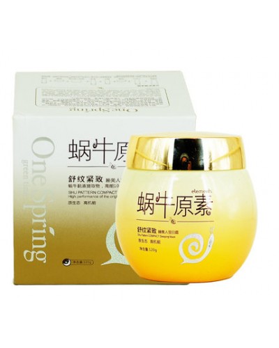 Night shaving mask against wrinkles "Snail" (Shu Pattern Compact Sleeping mask with Snail Elements) One Spring