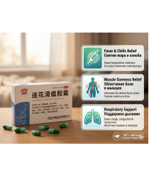 2 boxes of Lianhua Qingwen Capsules - Relief for Fever, Chills, Muscle Soreness & Respiratory Support (Cough, Congestion, Runny Nose) - 48 Caps/box