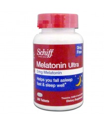 Schiff Melatonin Ultra. 365 pieces. 3mg Melatonin + 25mg L-Theanine + 25mg GABA + Chamomile & Valerian Extracts