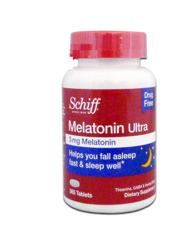 TO chile Schiff Melatonin Ultra. 365 pieces. 3mg Melatonin + 25mg L-Theanine + 25mg GABA + Chamomile & Valerian Extracts 
